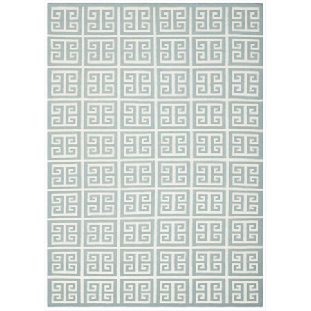 Safavieh 5 X 8 Ft. Medium Rectangle Contemporary Dhurries- Blue And Ivory- Flatweave Rug DHU626A-5